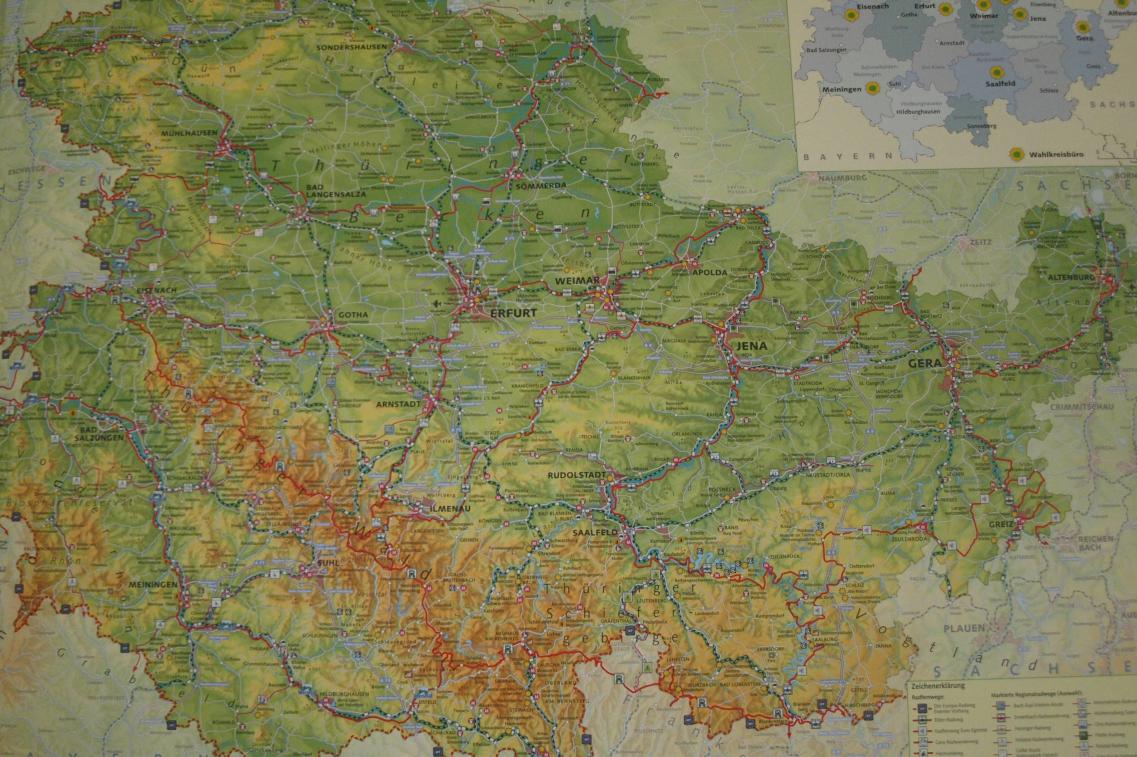 Karte von Thüringen Karte von Thüringen