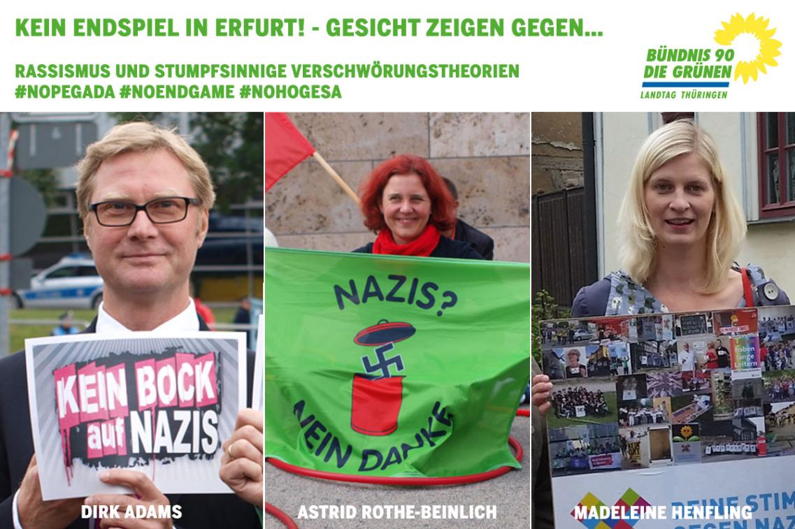 Grüne Fraktion ruft zu Gegenprotest auf und zeigt Gesicht Bild zur Pressemitteilung