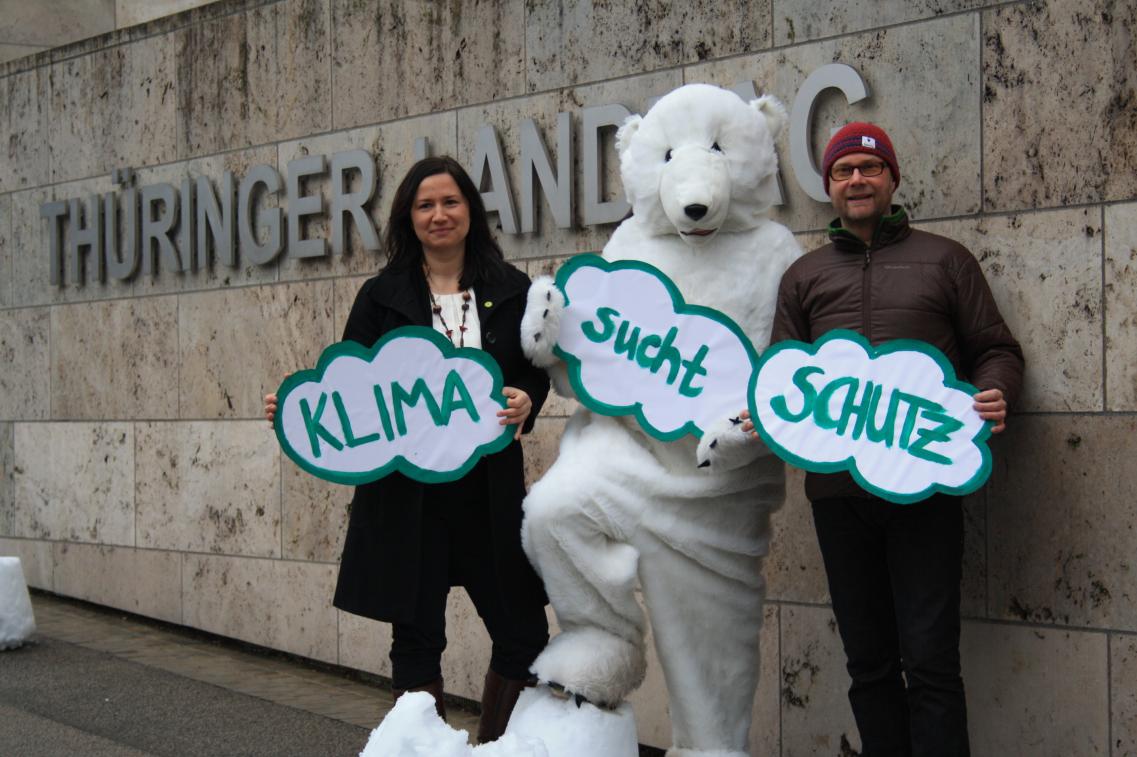 Eisbär mit Anja Siegesmund und Dirk Adams