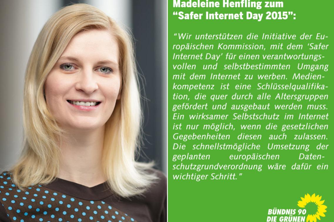 Madleine Henfling zum "Safer Internet Day"