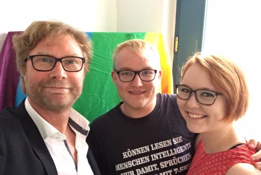 Dirk Adams mit Siân Birkner und Norman Hartmann