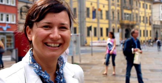 Anja Siegesmund auf dem Erfurter Anger
