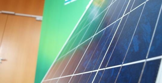 Solarzellen Grünes Logo