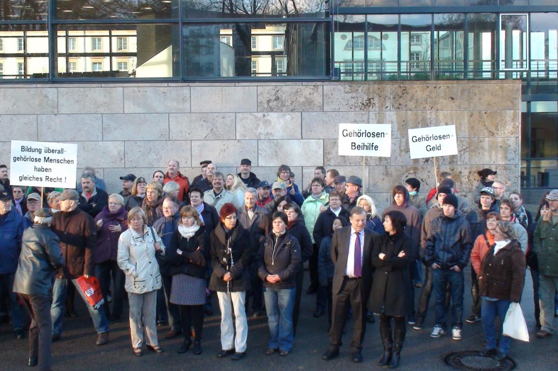 Demo gehörlose Menschen