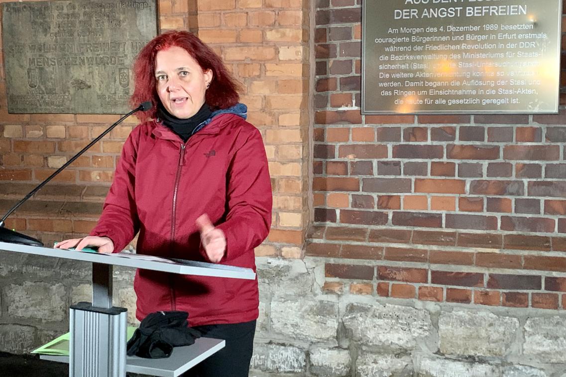 Rothe-Beinlich anlässlich des 32. Jahrestages der Besetzung der Erfurter Stasizentrale Rothe-Beinlich anlässlich des 32. Jahrestages der Besetzung der Erfurter Stasizentrale