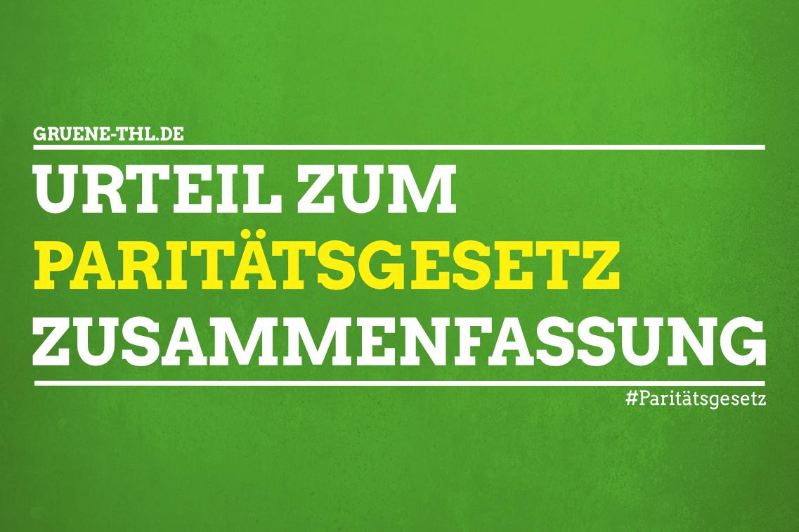 Urteil zum Paritätsgesetz - Zusammenfassung Urteil zum Paritätsgesetz - Zusammenfassung