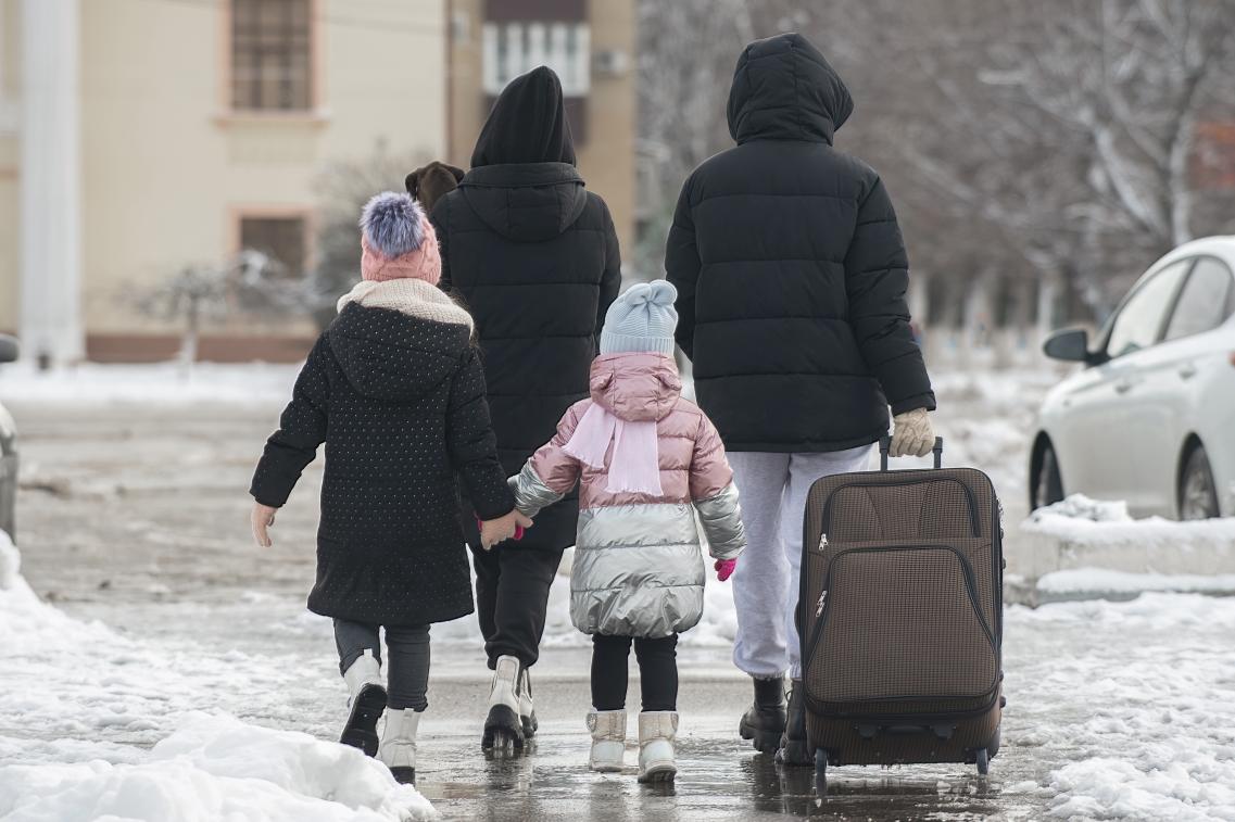 Geflüchtete Familie