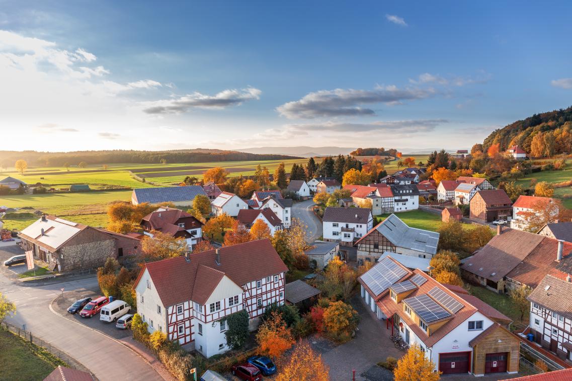 Luftaufnahme Dorf