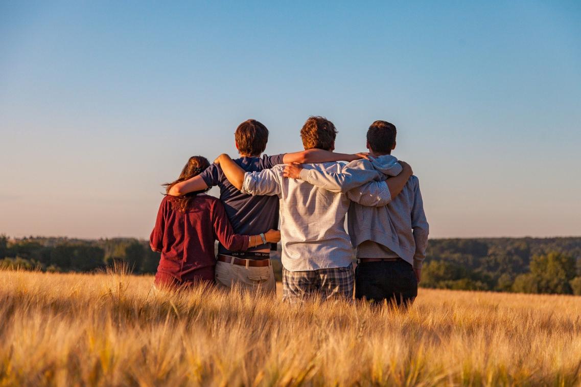 Jugendliche Gruppenfoto