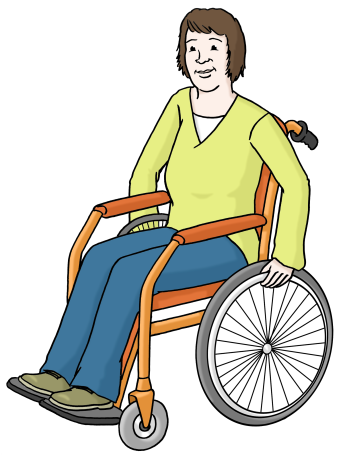 Frau im Rollstuhl Frau im Rollstuhl
