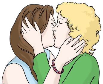 küssende Frauen 
