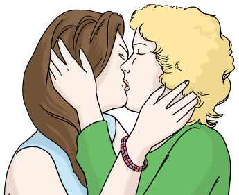 küssende Frauen küssende Frauen