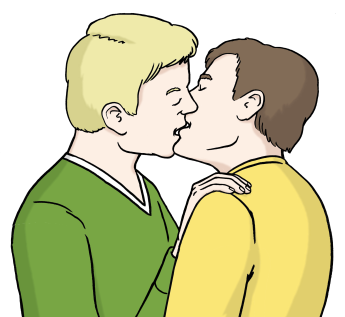 küssende Männer 