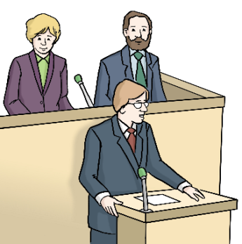 Abgeordnete im Parlament
