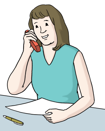telefonierende Frau 