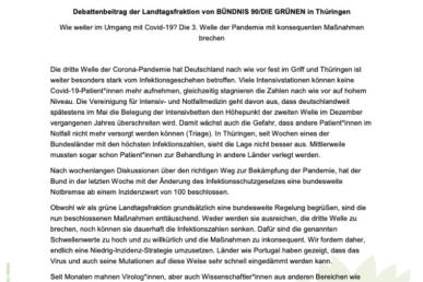 Debattenbeitrag Covid-19-Strategie Debattenbeitrag Covid-19-Strategie