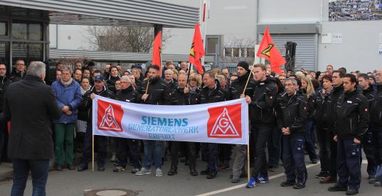 Olaf Müller bei Siemenskundgebung