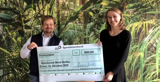 Laura Wahl zu Gast bei der Stiftung Rainforest-Save in Gotha