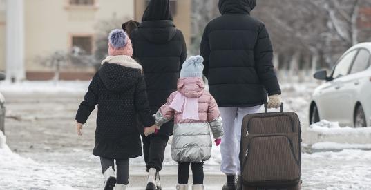 Geflüchtete Familie