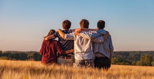 Jugendliche Gruppenfoto